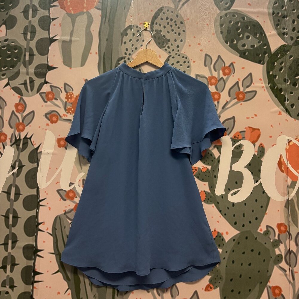 Whitehouse Black Market Blue Short Sleeve Blouse - Size 6